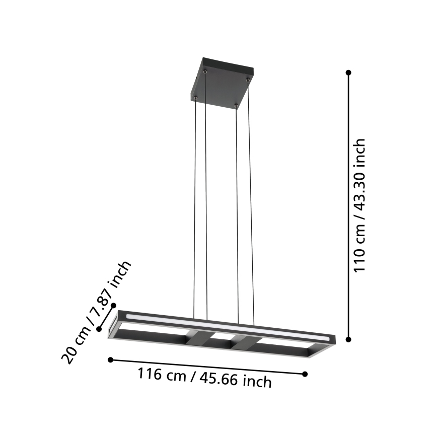 Eglo - Suspension filaire à intensité variable LED/21W/230V 2700-6500K