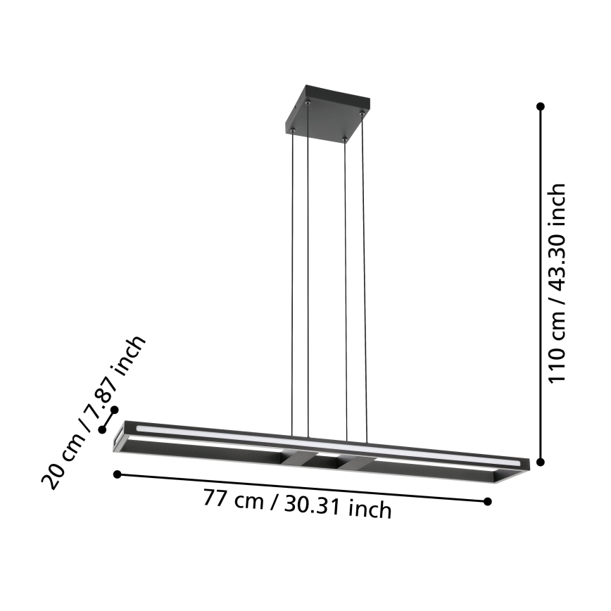 Eglo - Suspension filaire à intensité variable LED/33W/230V 2700-6500K