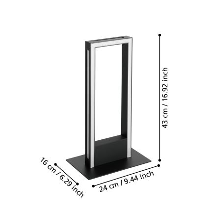 Eglo - Lampe de table à intensité variable LED/16W/230V 2700-6500K