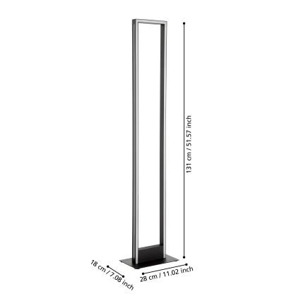 Eglo - Lampadaire à intensité variable LED/33W/230V 2700-6500K