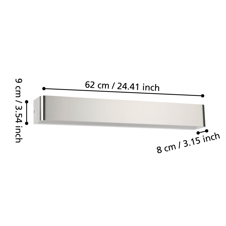 Eglo - Applique murale salle de bain LED/26,5W/230V 3000K IP44 chrome mat