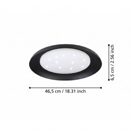 Eglo - Plafonnier LED LED/17,1W/230V noir