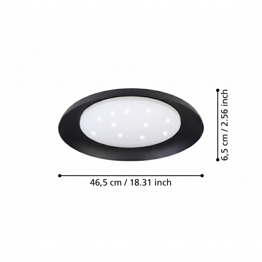 Eglo - Plafonnier LED LED/17,1W/230V noir