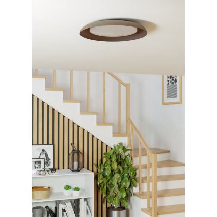 Eglo 99704 - Plafonnier LED PENJAMO, 17,1 W/230 V, marron