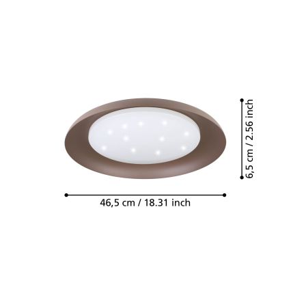 Eglo - Plafonnier LED LED/17,1W/230V marron