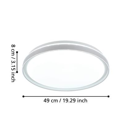 Eglo - Plafonnier LED à intensité variable LED/40W/230V 3000-6500K+ télécommande