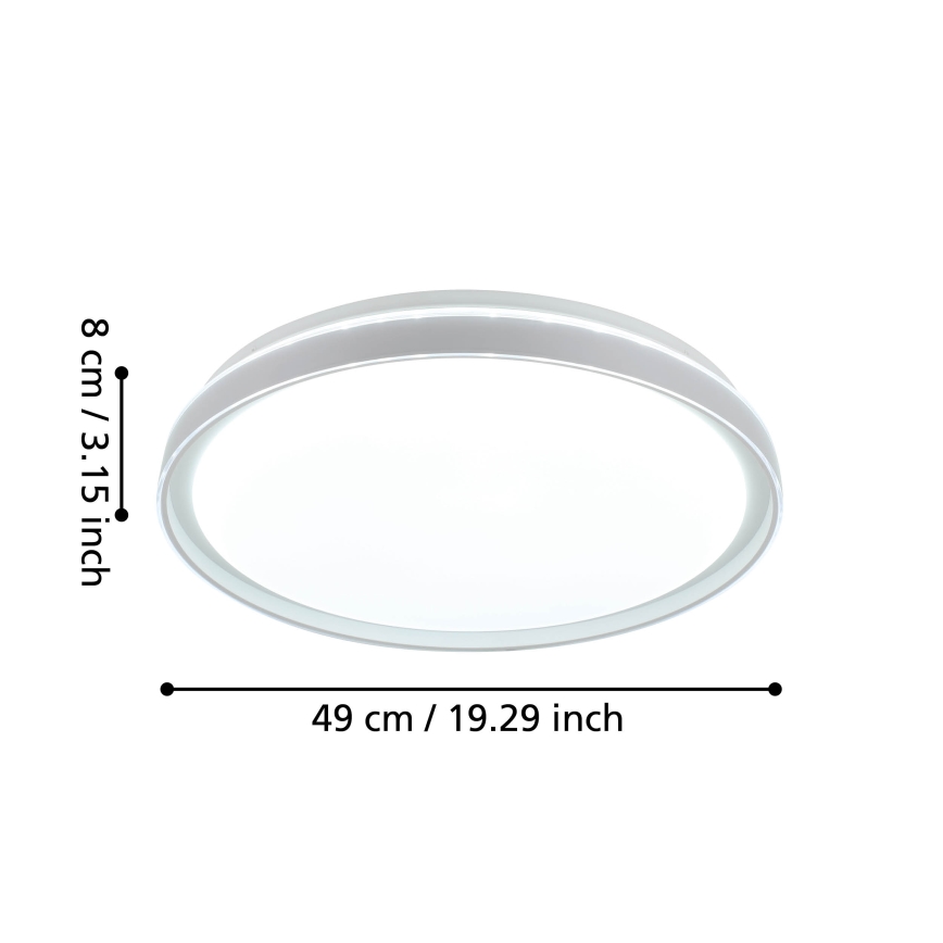 Eglo - Plafonnier LED à intensité variable LED/40W/230V 3000-6500K+ télécommande