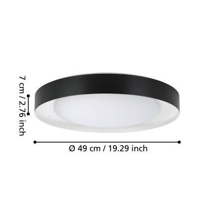 Eglo - Plafonnier à intensité variable LED/24W/230V 3000-6500K+ Télécommande