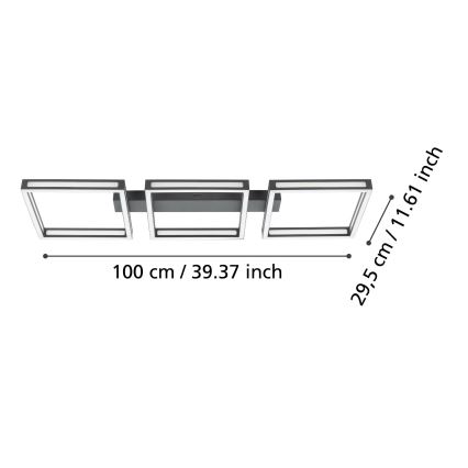 Eglo - plafonnier LED 3xLED/11,2W/230V noir