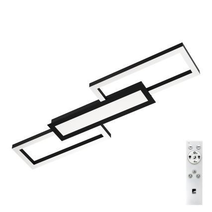 Eglo - Plafonnier à intensité variable LED LED/37W/230V noir + télécommande