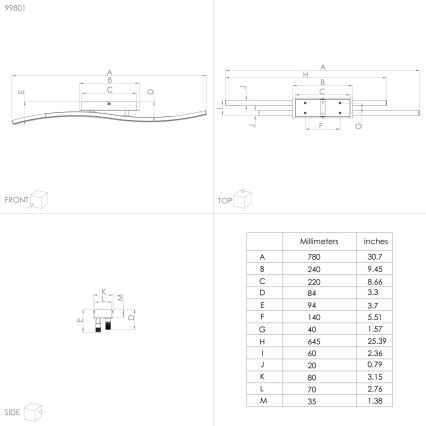 Eglo - Plafonnier LED/21,5W/230V