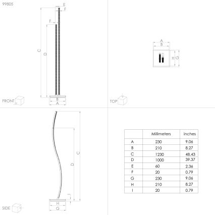 Eglo - Lampadaire LED/8W/230V