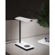 Eglo 99828 - Lampe de table tactile à intensité variable avec charge sans fil LED/5,8W/230V blanche