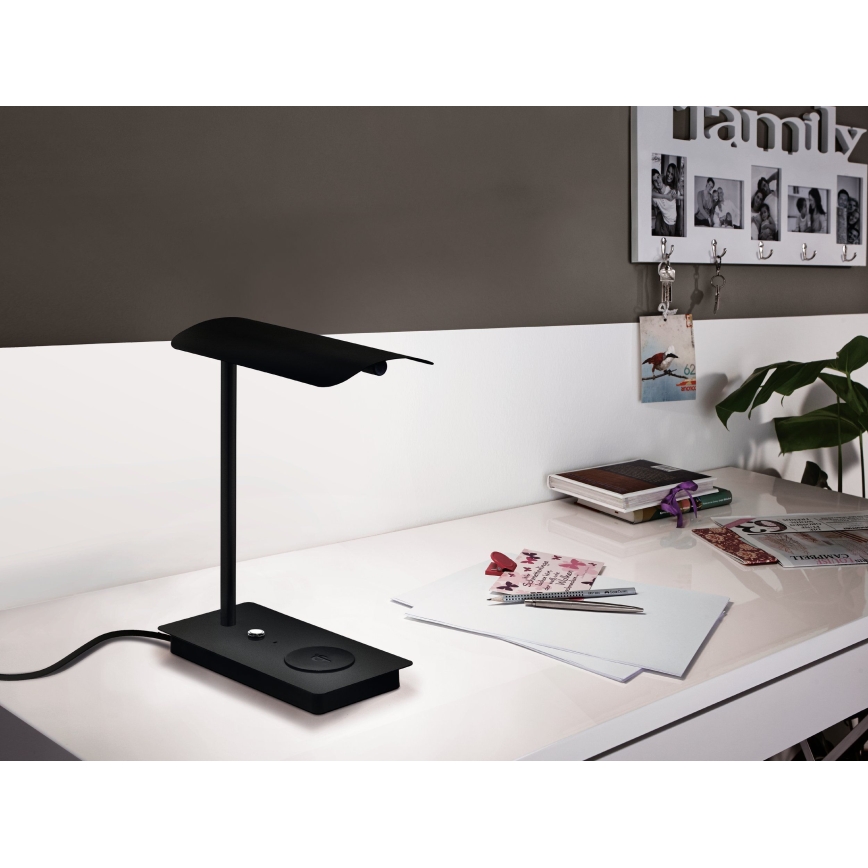 Eglo 99829 - Lampe de table tactile LED dimmable ARENAZA LED/5,8W/230V noire