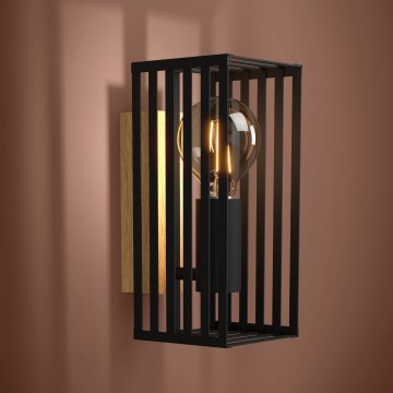Eglo - Applique murale 1xE27/40W/230V noir/marron