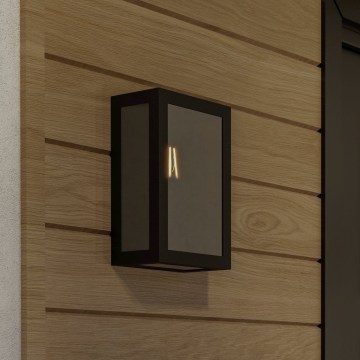Eglo - Applique murale d'extérieur 1xE27/60W/230V IP44 noire/fumée