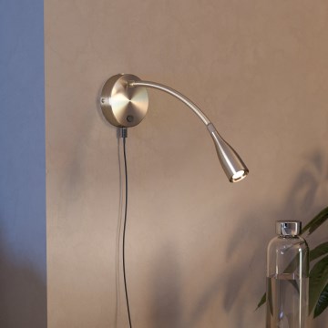 Eglo - Applique murale flexible à LED avec port USB, 3,8 W, 230 V, chrome mat