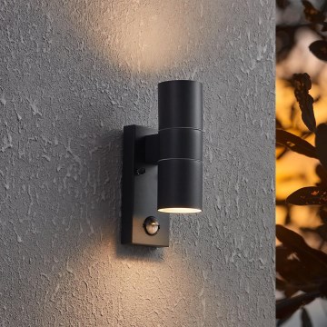 Eglo - Applique murale LED extérieure avec détecteur 2xGU10/3W/230V IP44