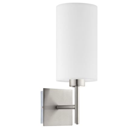 Eglo - Applique murale LED TUNJA 1xE27/60W/230V chrome mat/blanc