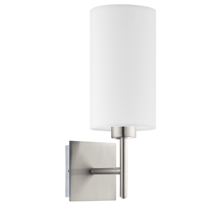 Eglo - Applique murale LED TUNJA 1xE27/60W/230V chrome mat/blanc