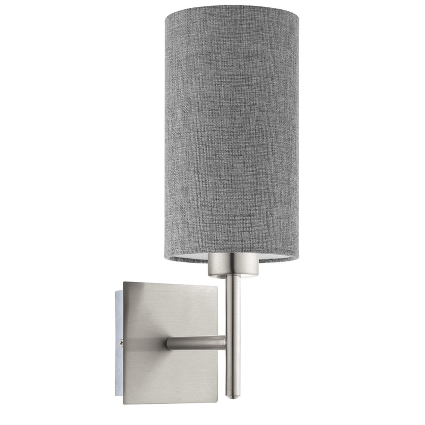 Eglo - Applique murale LED TUNJA 1xE27/60W/230V chrome mat/gris
