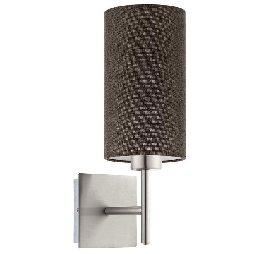 Eglo - Applique murale LED TUNJA 1xE27/60W/230V chrome mat/marron