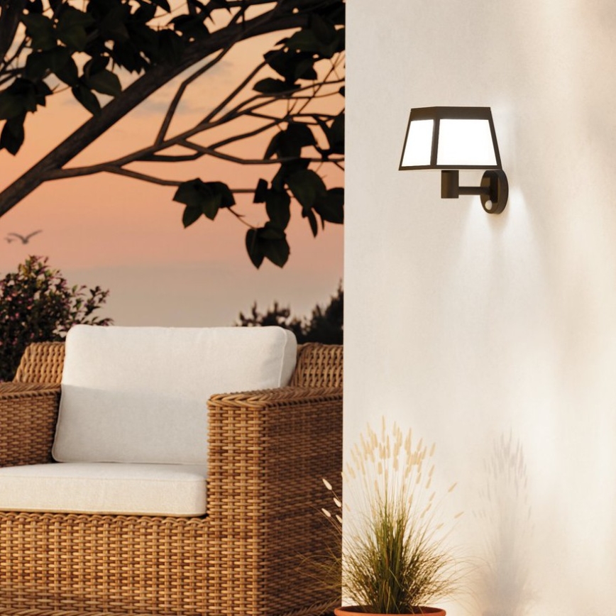 Eglo - Applique murale solaire avec détecteur LED/7,5W/3,7V IP44