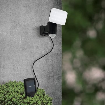 Eglo - Applique murale solaire LED avec détecteur, 3,7 V 1800 mAh, IP44