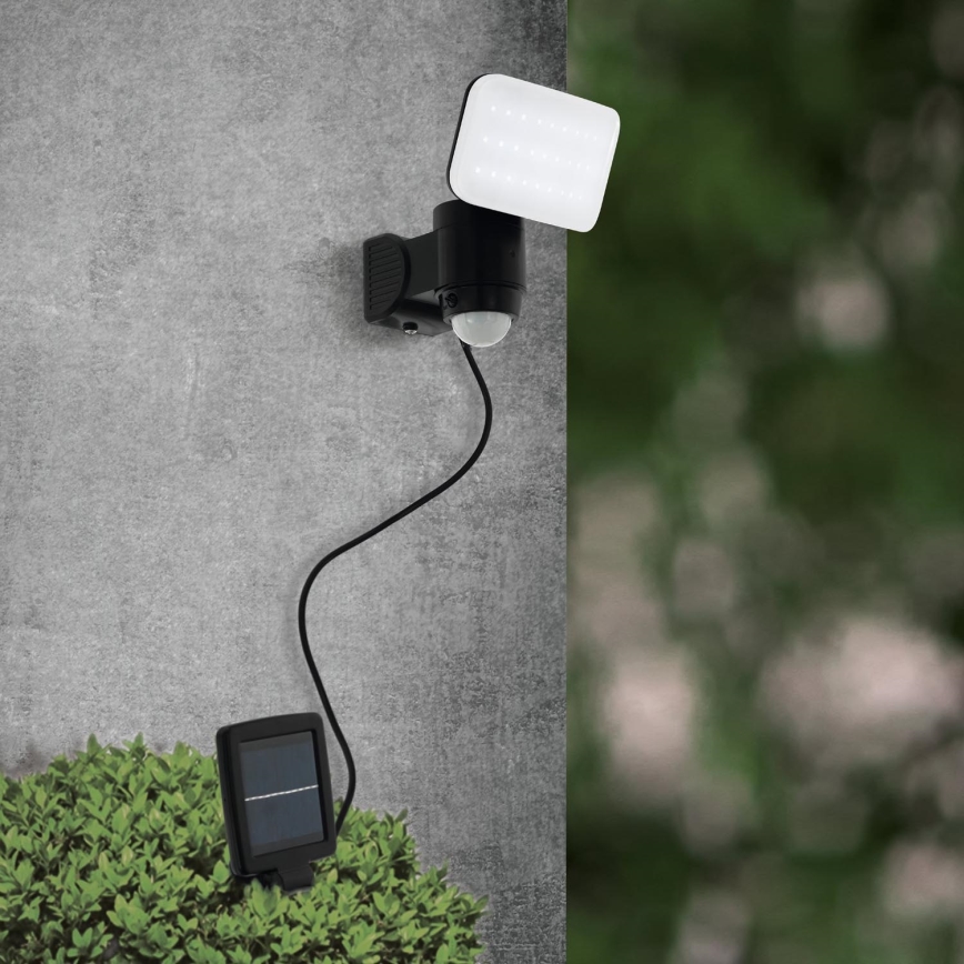 Eglo - Applique murale solaire LED avec détecteur, 3,7 V 1800 mAh, IP44