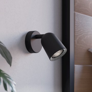 Eglo - Applique murale spot 1xGU10/5W/230V noire