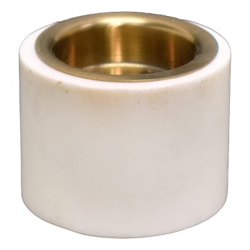 Eglo - Bougeoir 4,5x6 cm marbre/blanc