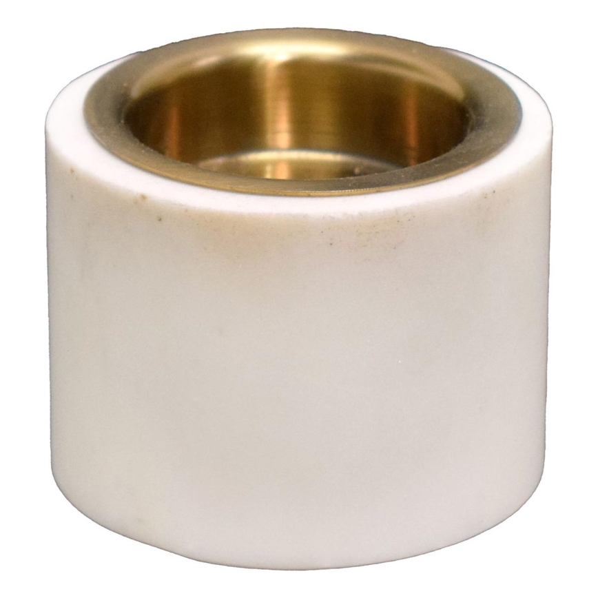 Eglo - Bougeoir 4,5x6 cm marbre/blanc