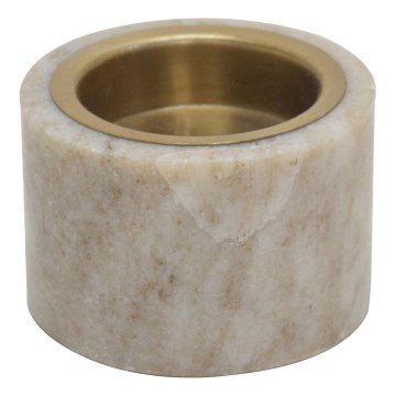Eglo - Bougeoir 4x6 cm marbre/beige