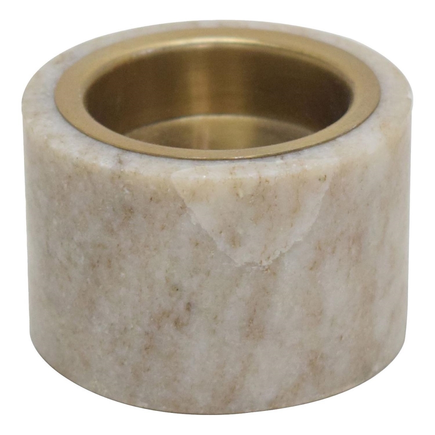 Eglo - Bougeoir 4x6 cm marbre/beige