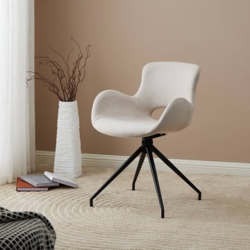 Eglo - Chaise de salle à manger 82x58 cm crème/noir