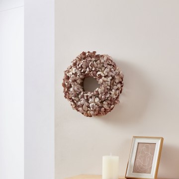 Eglo - Couronne de fleurs artificielles d. 35 cm rose