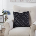 Eglo - Coussin décoratif 45x45 cm noir/argent