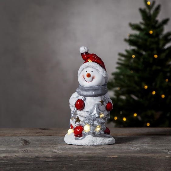 Eglo - Décoration de noël 6xLED/0,06W/2xAAA bonhomme de neige