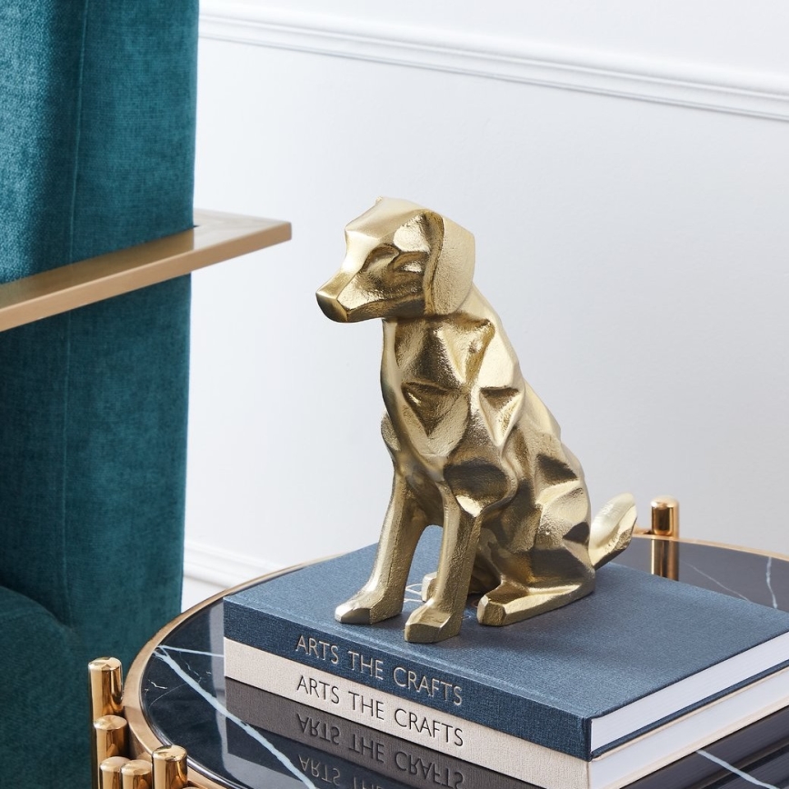 Eglo - Décoration en métal 24,5x20 cm chien/doré
