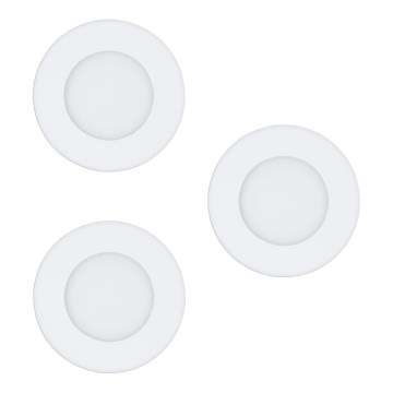 Eglo - Ensemble de 3 spots encastrés LED FUEVA-RW 1xLED/2,8W/230V Ø 8,5 cm