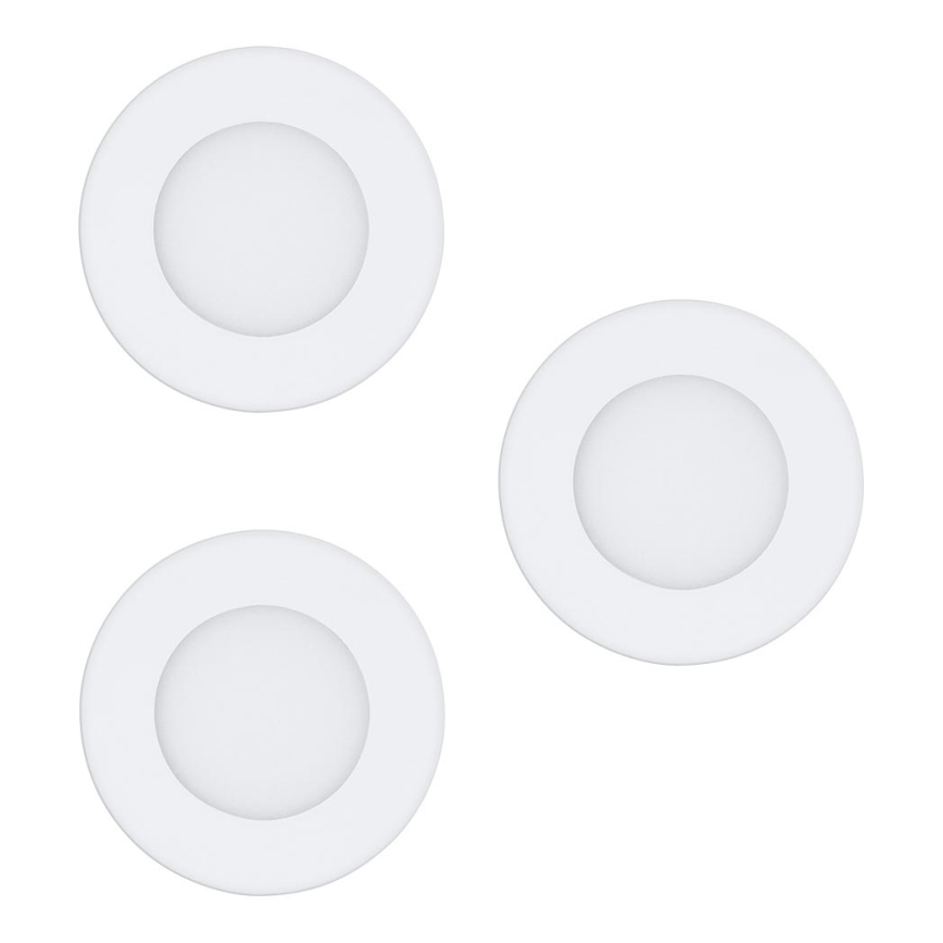 Eglo - Ensemble de 3 spots encastrés LED FUEVA-RW 1xLED/2,8W/230V Ø 8,5 cm