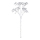 Eglo - Fleur artificielle 53 cm argent