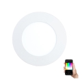 Eglo - FUEVA-C Luminaire LED RGB encastré, dimmable, 5,4 W, 230 V, Ø 12 cm