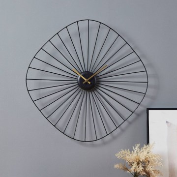 Eglo - Horloge murale 1xAA 60x60 cm noir