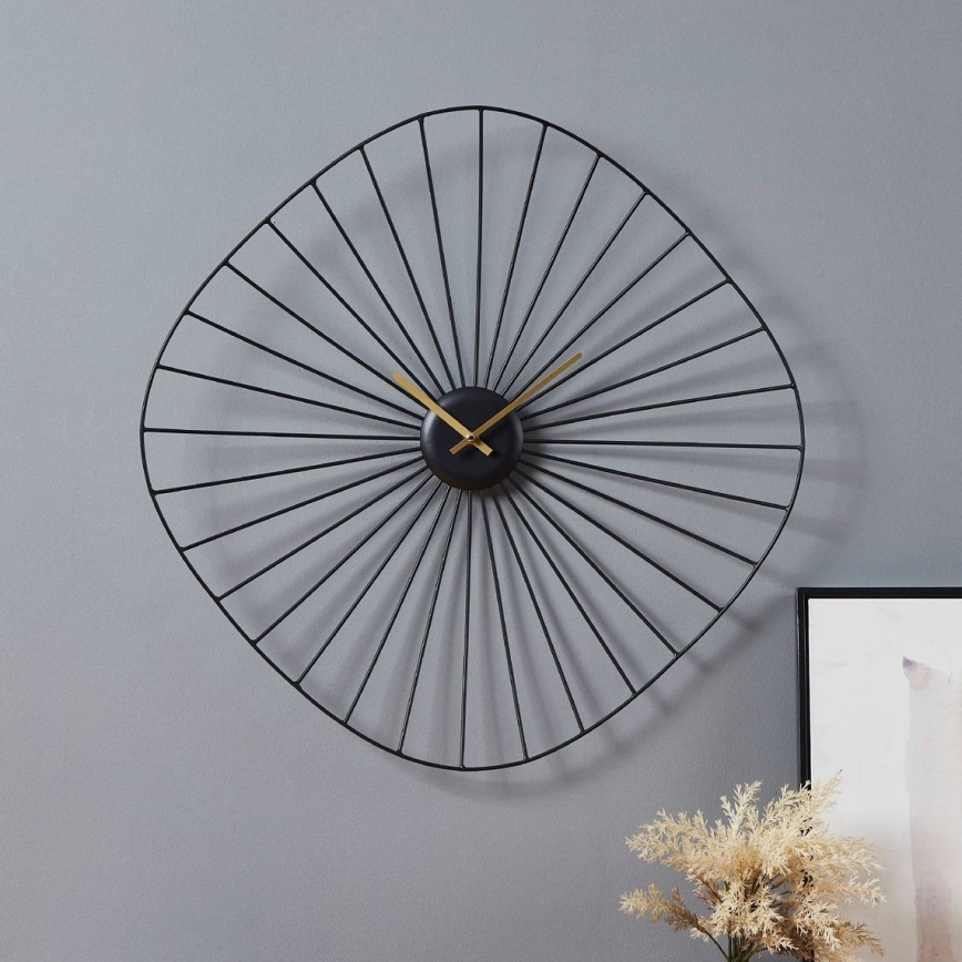 Eglo - Horloge murale 1xAA 60x60 cm noir