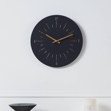 Eglo - Horloge murale 1xAA d. 30 cm noir