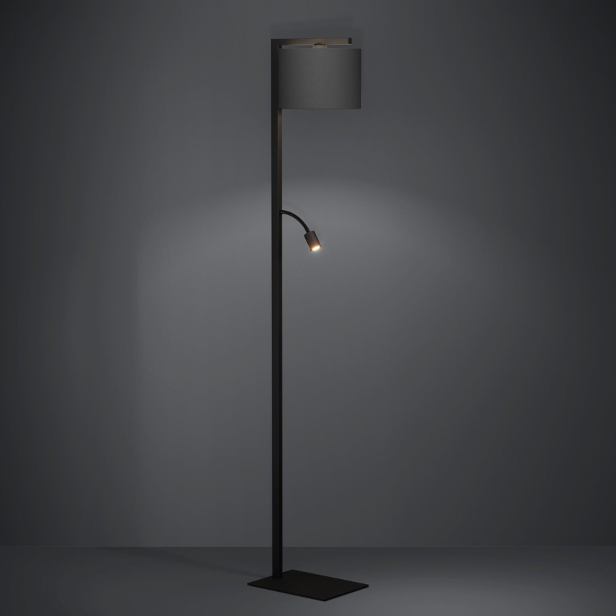 Eglo - Lampadaire 1xE27/40W/230V + LED/3,8W 3000K noir