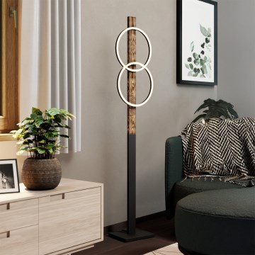 Eglo - Lampadaire 2xLED/12W/230V 3000K marron/noir