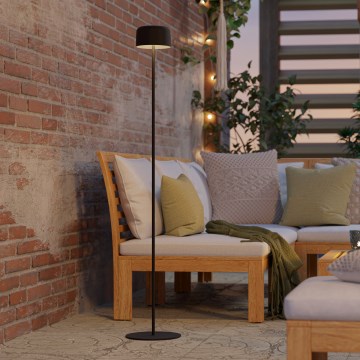 Eglo - Lampadaire solaire LED tactile rechargeable 2,8 W / 3,7 V, 1800 mAh, IP44, noir