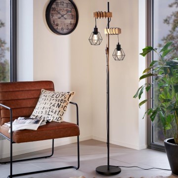 Eglo - Lampadaire TOWNSHEND 2xE27/60W/230V - FSC certifié